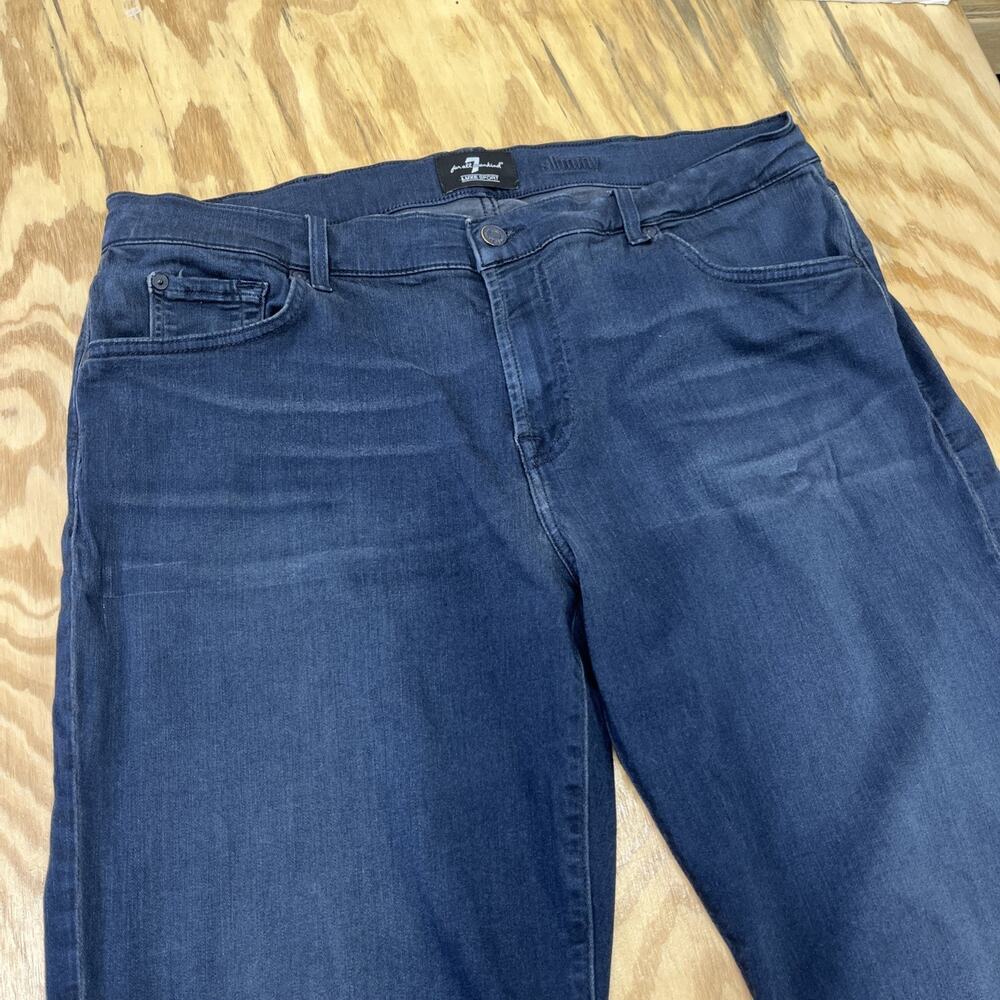7 For All Mankind Slimmy Jeans Men's 38X29 Blue Denim Dark Wash Straight Stretch - Picture 6 of 13